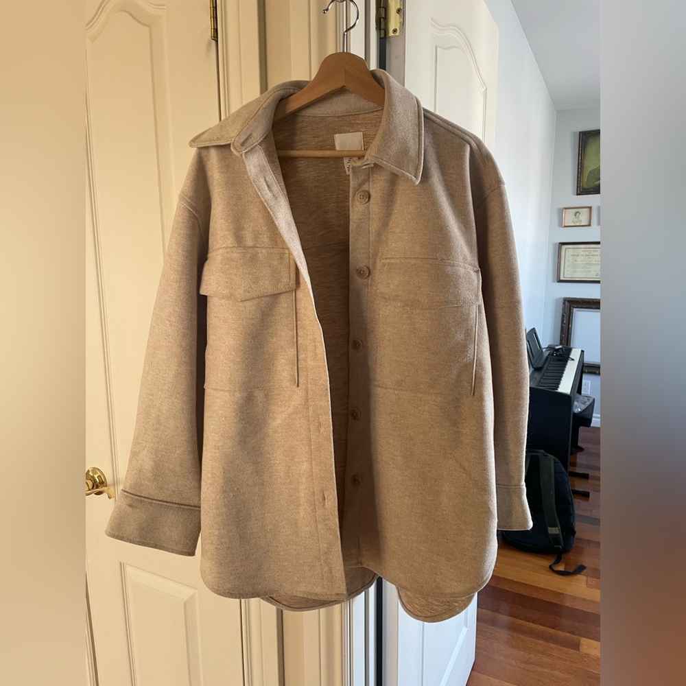 Oversized H&M beige spring  jacket for women